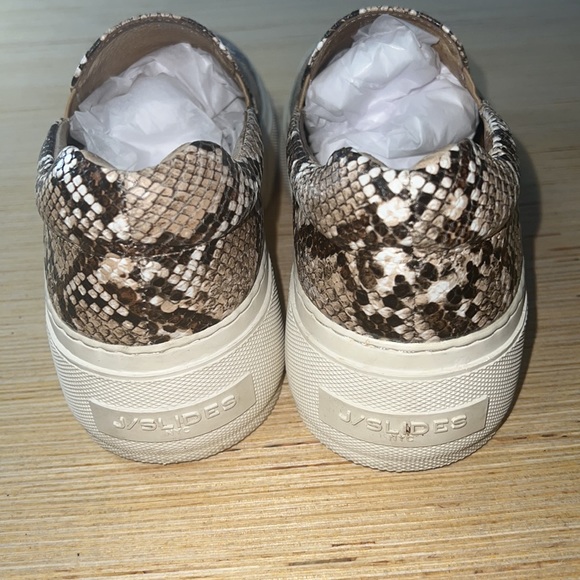 J/Slides Heidi Snakeskin Leather Platform Slipon 6 - Picture 6 of 11